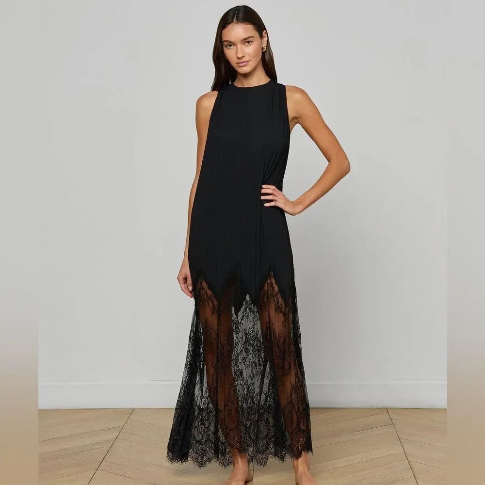 L'AGENCE Adalynn Cover-Up Dress in Black